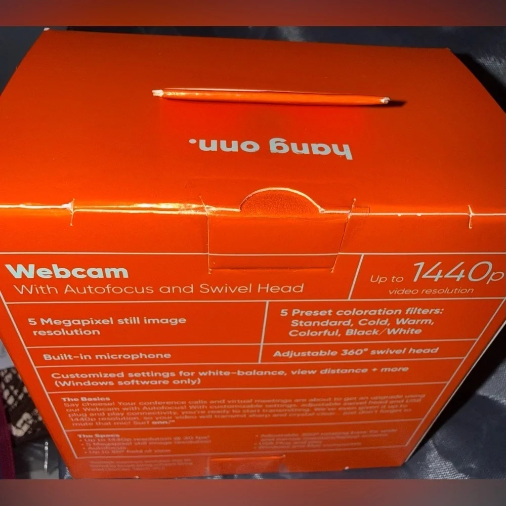 🖥️ onn. Surf Webcam – 1440p HD | Autofocus | Swivel Head